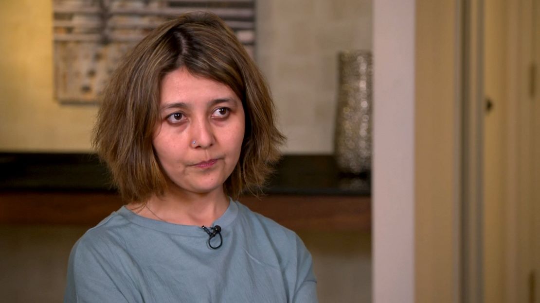 Fatema Hosseini was emotional recounting the efforts to rescue her parents from another war torn country during an interview with CNN.
