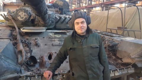 Taras Ostapchuk, formerly chief engineer of the Russia-linked yacht Lady Anastasia, which he tried to sink, now works on military equipment for the Ukrainian army. 