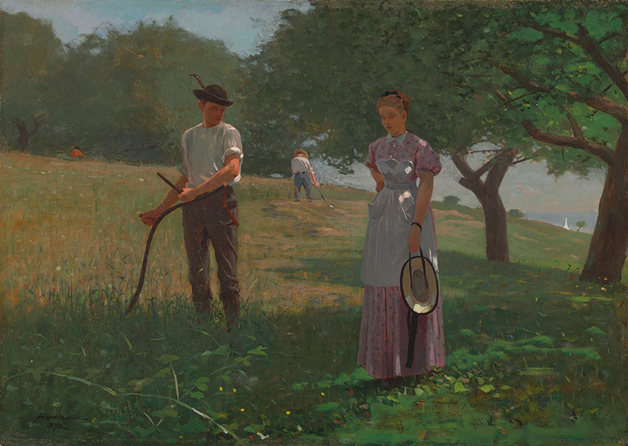Security guard and guest curator Alex Lei selected Winslow Homer's painting, Waiting for an Answer (1872).