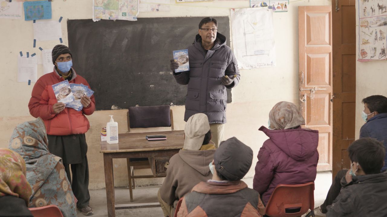 Hussain also works on a conservation education program with local communities. He hopes that over the next 10 to 20 years, herding in the region will decline and these communities can find alternative livelihoods which will cause less conflict with snow leopards.