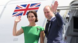 KINGSTON, JAMAICA - MARCH 24: Prince William, Duke of Cambridge and Catherine, Duchess of Cambridge depart from Norman Manley International Airport as part of the Royal tour of the Caribbean on March 24, 2022 in Kingston, Jamaica. (Photo by Karwai Tang/WireImage)