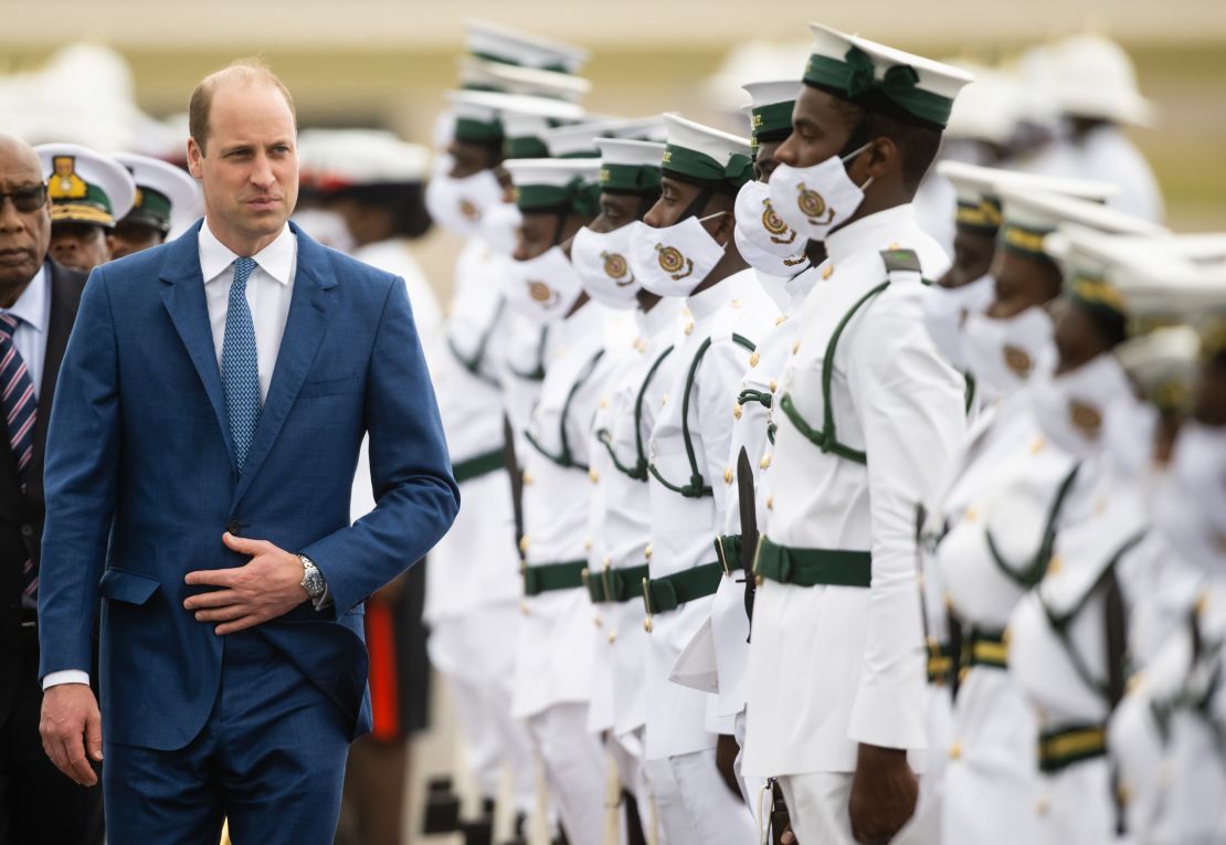 Prince William arrives in Nassau, Bahamas.