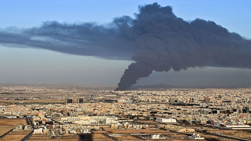 Jeddah: Smoke Plume Seen After Houthi Attack On Saudi Oil Facility ...