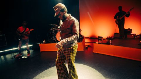 Bridges rehearses for a show in Los Angeles in October 2021.