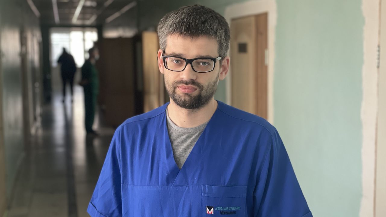 Dr. Jaroslav Zraitel, 37, an orthopedic surgeon at Brovary Central Hospital.