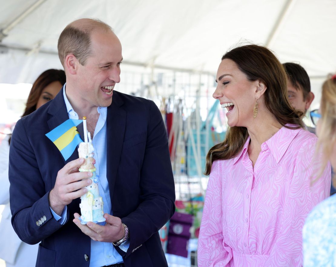 The Cambridges visit a Fish Fry -- a culinary gathering place found on every island in the Bahamas on March 26 in Great Abaco, Bahamas.