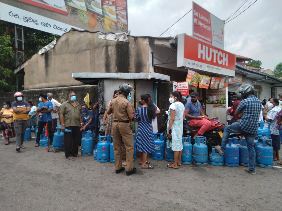 Without gas, Sri Lankans are unable to cook food, and power cuts mean electric cookers are unusable.