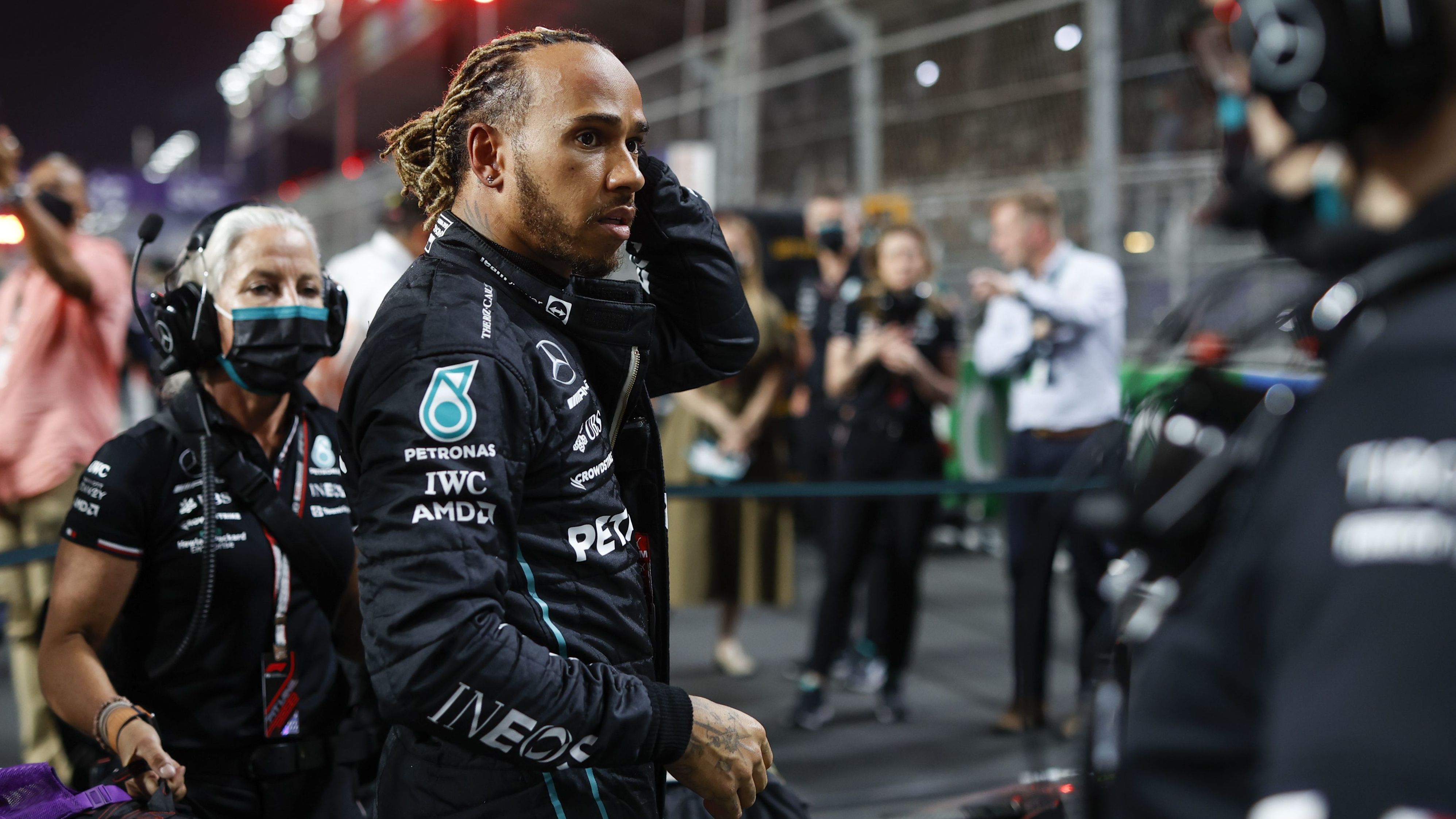 Lewis Hamilton finished 10th in the Saudi Arabian Grand Prix.