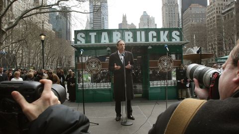 Howard Schultz in 2008, the first time he returned to Starbucks as CEO. 