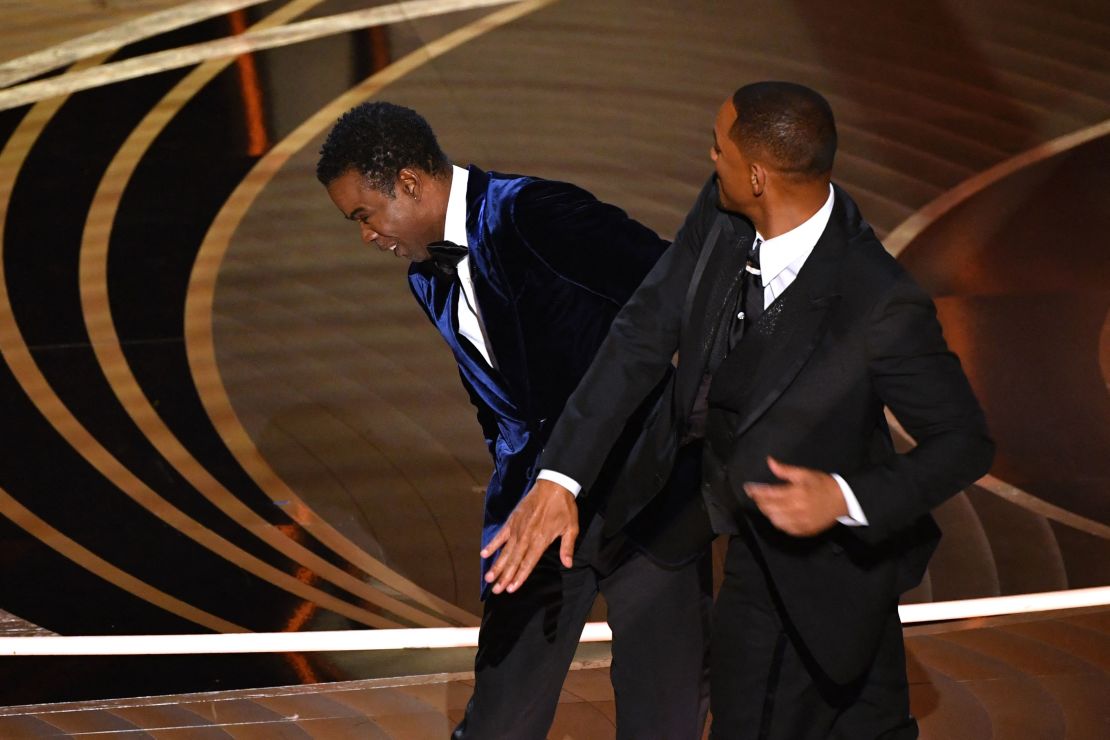 Will Smith slapped Chris Rock during the Oscars ceremony after the comedian told a joke about Smith's wife.