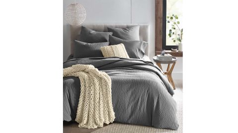 Oake Crinkle Matelasse Comforter Set, Full/Queen