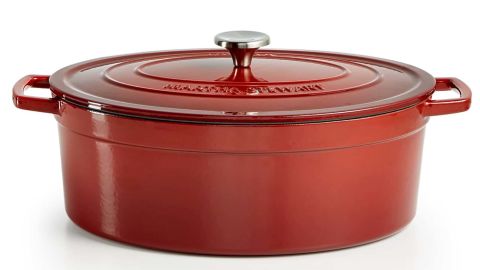 Martha Stewart Collection Enameled Cast-Iron Oval 8-Quart Dutch Oven
