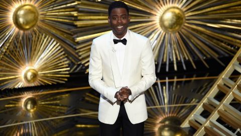 Chris Rock on stage as host of the Oscars in 2016.