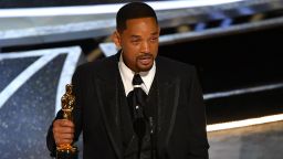 US actor Will Smith accepts the award for Best Actor in a Leading Role for "King Richard" onstage during the 94th Oscars at the Dolby Theatre in Hollywood, California on March 27, 2022. 