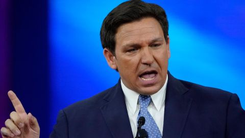 Florida Gov. Ron DeSantis speaks at the Conservative Political Action Conference on February 24, 2022, in Orlando.