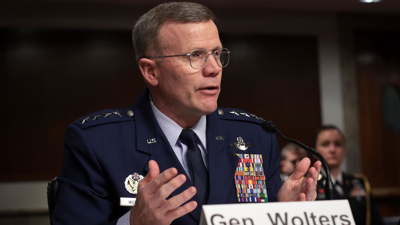 General Tod Wolters, U.S. European Command and NATO's Supreme Allied Commander Europe, testifies before the Senate Armed Services Committee March 29, 2022 in Washington, DC.