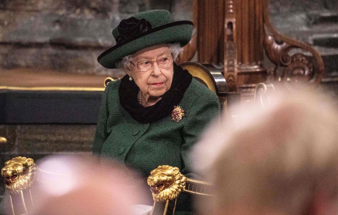 The service was Queen Elizabeth's first appearance in public since falling ill.