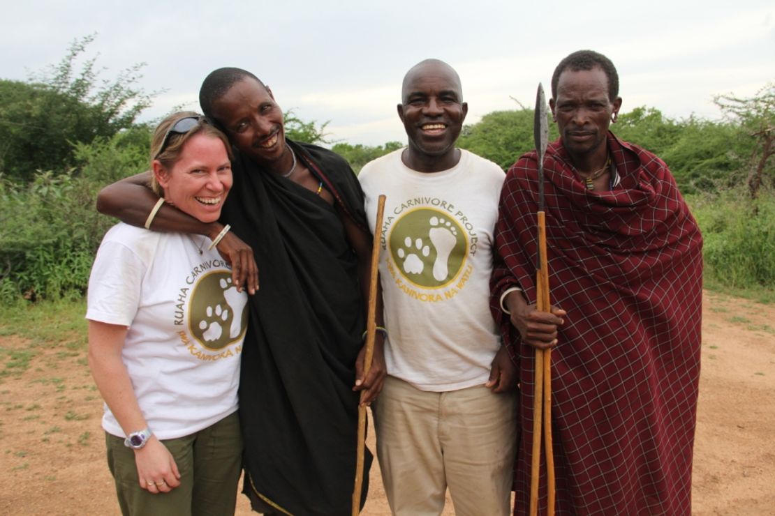 Amy Dickman (pictured left) and Lion Landscapes work alongside tribal communities in Tanzania, Kenya and Zambia to reduce the killing of lions.