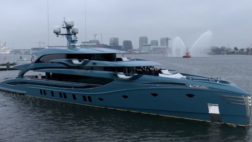 Superyacht in London
