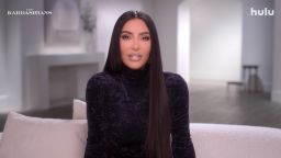 Kim Kardashian in a direct-to-camera interview in 'The Kardashians' on Hulu.