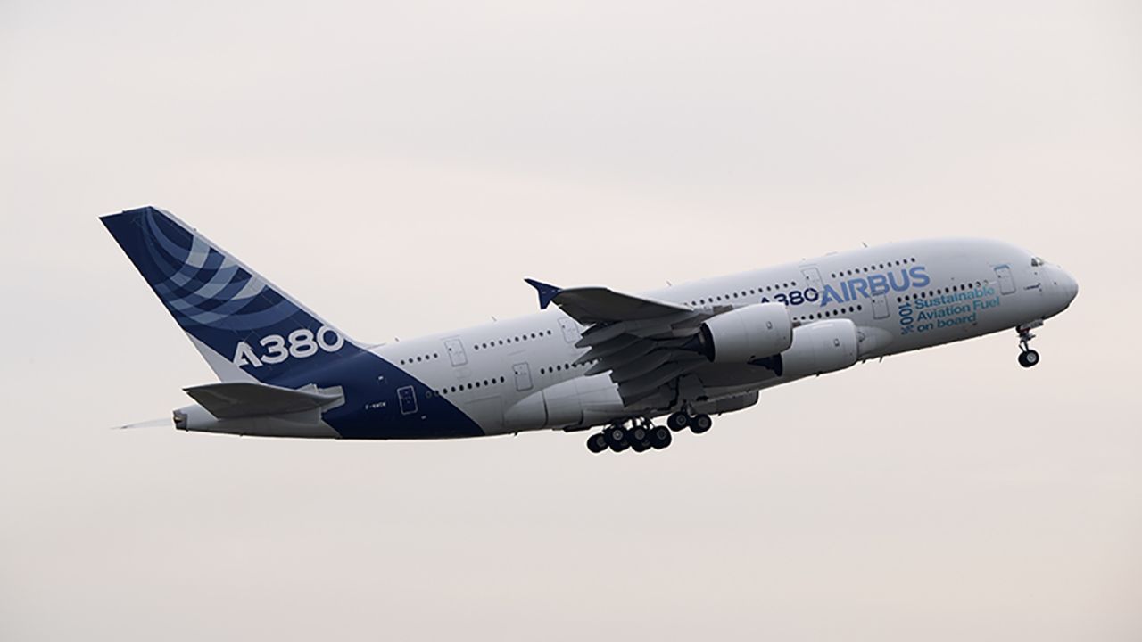 Airbus has flown the A380 superjumbo for three hours powered by SAF.