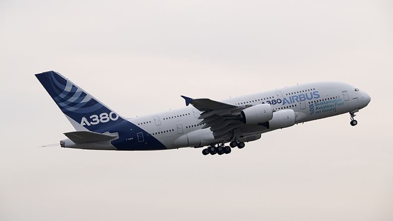 In March 2022, an Airbus A380, the world's largest commercial passenger airliner, <a href="index.php?page=&url=https%3A%2F%2Fedition.cnn.com%2Ftravel%2Farticle%2Fairbus-a380-saf-cooking-oil-scn%2Findex.html" target="_blank">completed a test flight </a>powered entirely by SAF, composed mainly of cooking oil. In November 2023, a Virgin Atlantic 787 made the <a href="index.php?page=&url=https%3A%2F%2Fedition.cnn.com%2F2023%2F11%2F28%2Ftravel%2Ffirst-transatlantic-flight-saf-climate-scn-spc%2Findex.html" target="_blank">first-ever transatlantic fligh</a>t by a commercial airline using 100% SAF.