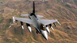 UNDATED PHOTO:  This undated image shows a U.S. Air Force F-16 on patrol over the "No-Fly Zone" in Northern Iraq. Coalition aircraft have recently engaged Iraqi air defense instillations in the Northern No-Fly Zone. (Photo by U.S. Air Force/Getty Images)