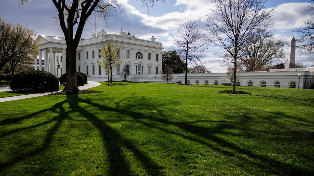 The White House is seen on March 27, 2022, in Washington, DC. 