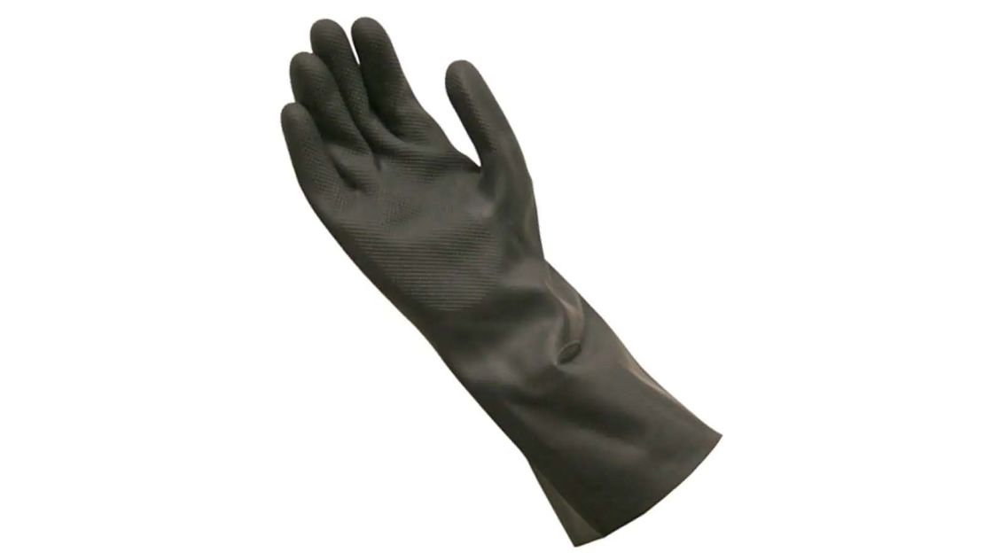 Grease Monkey Neoprene Work Gloves, Long Cuff, Black, Men's Large