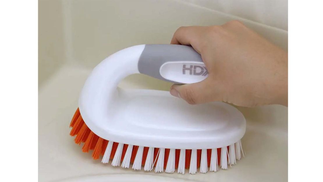 Grout Cleaner Brush with Stiff Angled Bristles. Best Scrub Brushes for  Shower Cleaning, Scrubbing Floor Lines and Tile Joints