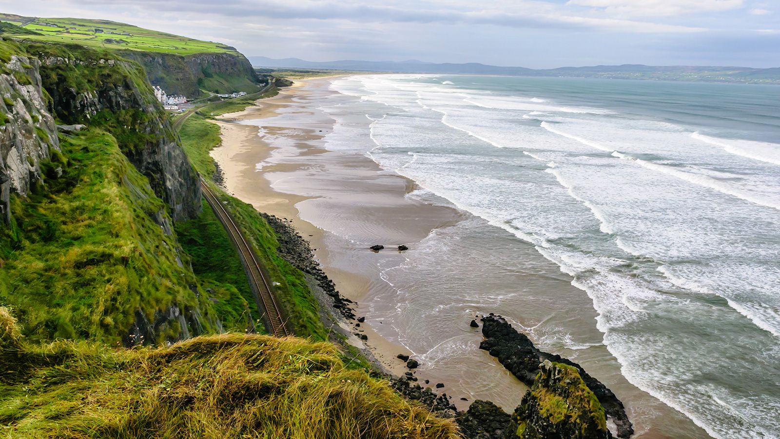 Strandtastic: The Derry-Coleraine line whisks you along the beach at Benone Strand.