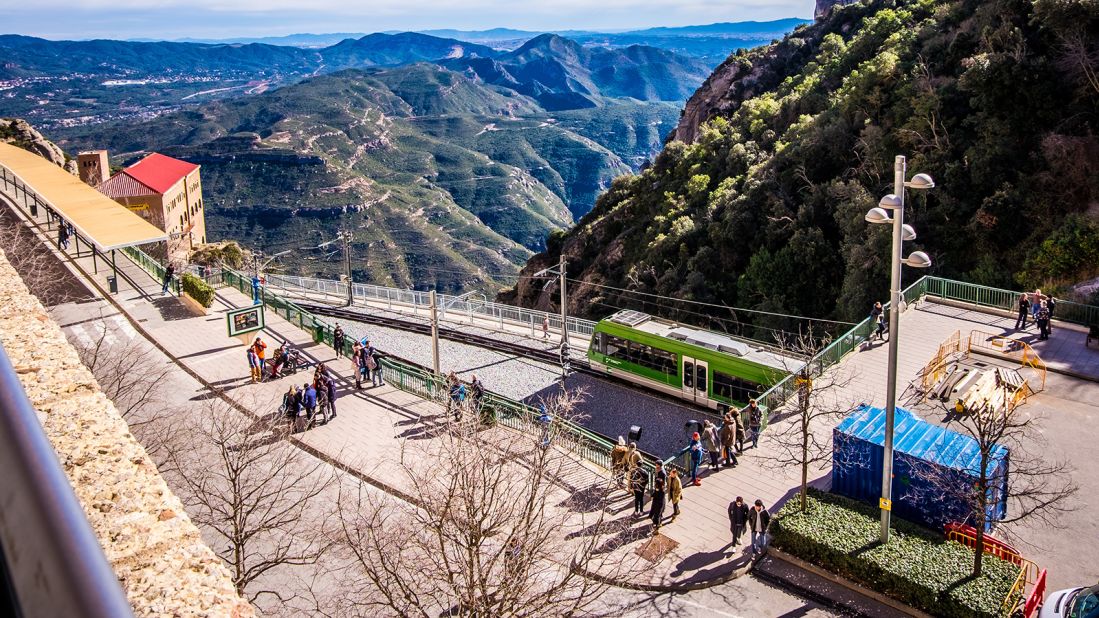 <strong>Breathtaking: </strong>The Cremallera rack railway hoists visitors up the mountainside to Montserrat.