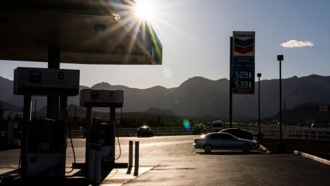 Fuel prices at a Chevron gas station in Las Vegas, Nevada, U.S., on Wednesday, March 9, 2022.