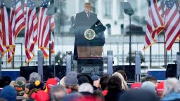 Then-President Donald Trump speaks to supporters from The Ellipse near the White House on January 6, 2021, in Washington, DC. 