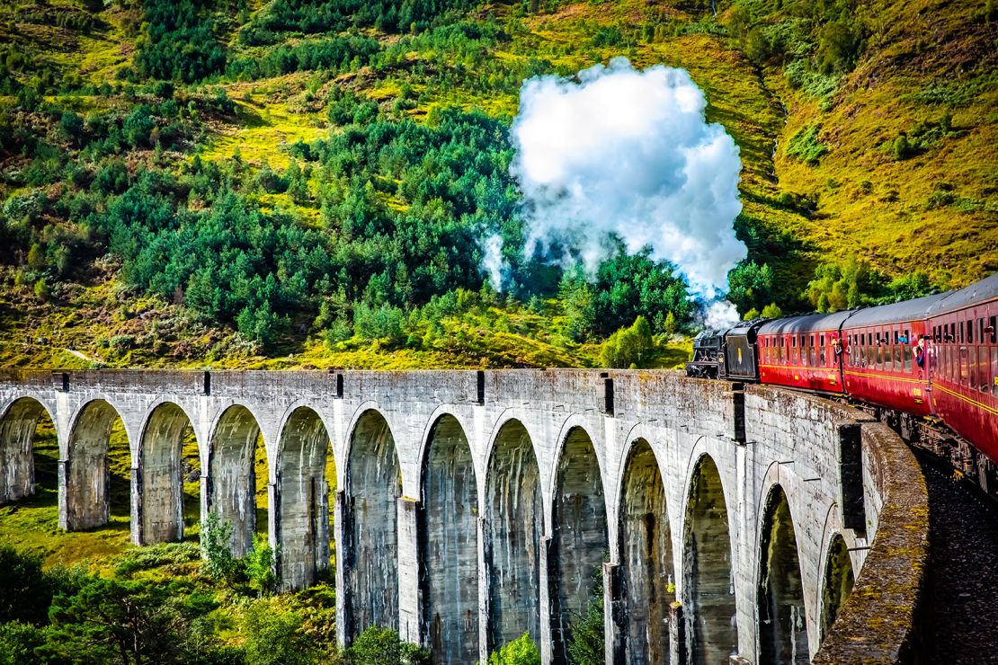 The West Highland Railway's 1,250-foot viaduct was used in the "Harry Potter" films. 