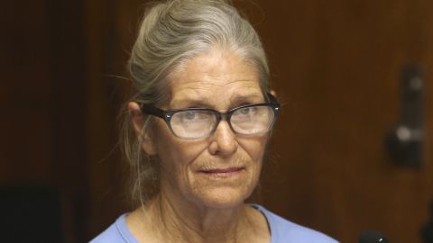 In this September 2017 file photo, Leslie Van Houten attends a parole hearing at the California Institution for Women in Corona, California. 