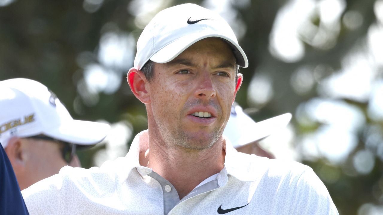 McIlroy waits to hit on the first hole during the third round of the Arnold Palmer Invitational.