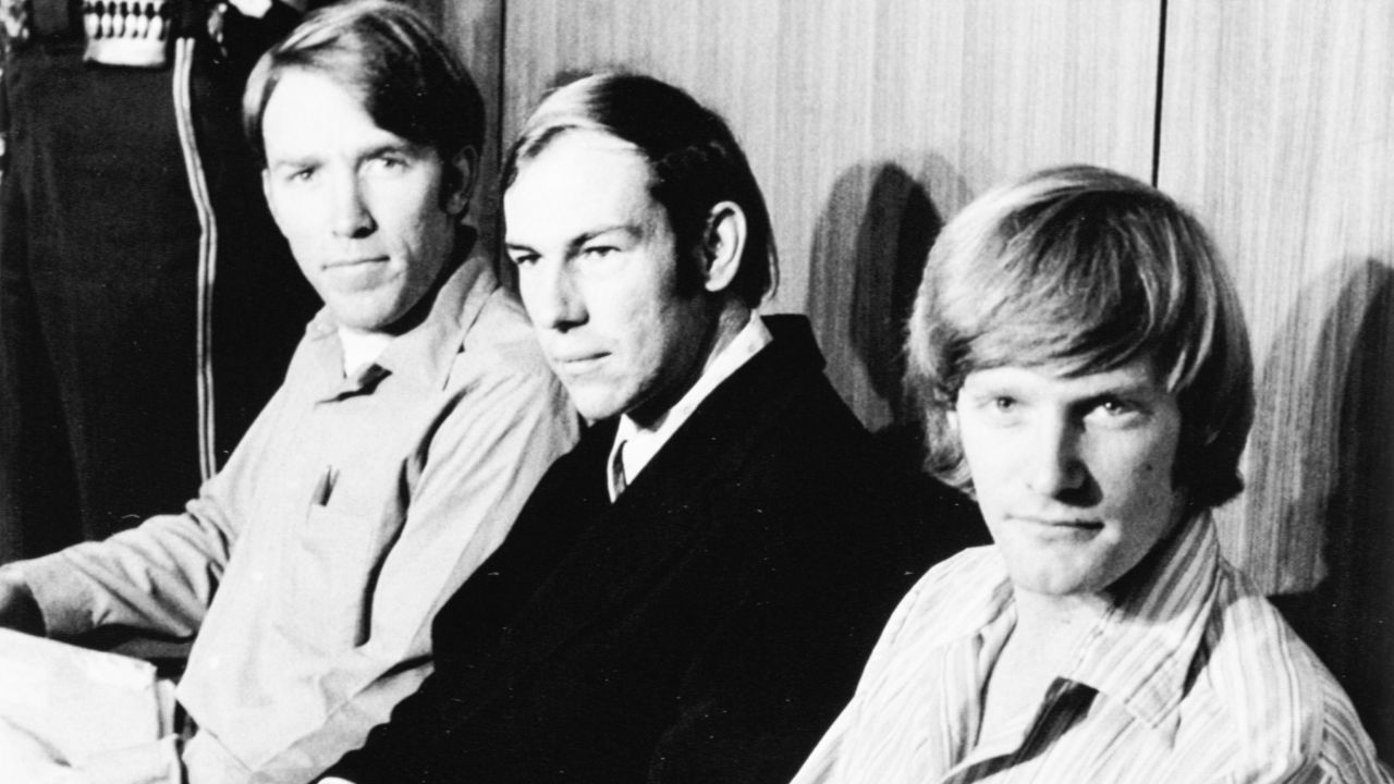 James Schoenfeld, Fred Woods and Richard Schoenfeld (left to right) were initially sentenced to up to 27 concurrent life sentences without the possibility of parole before that decision was overturned.