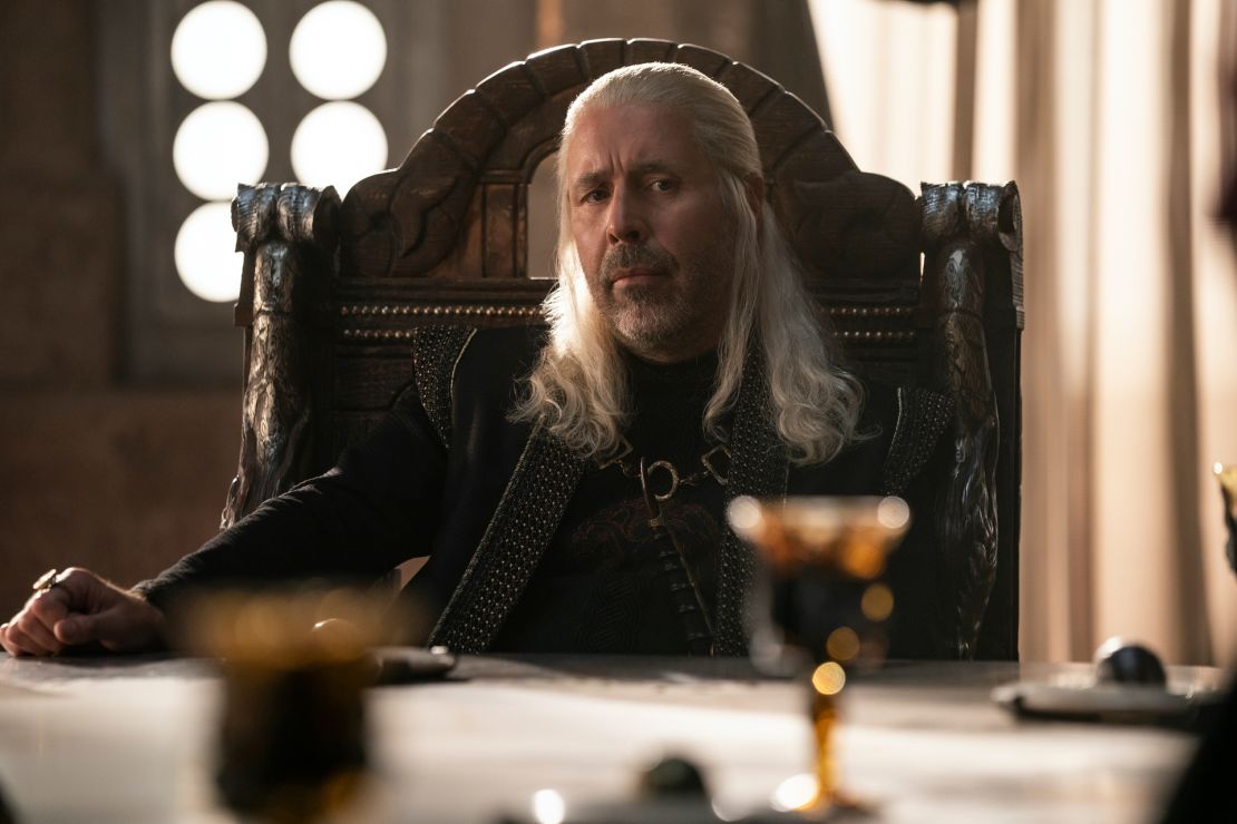 Paddy Considine as a very tired King Viserys Targaryen in "House of the Dragon."