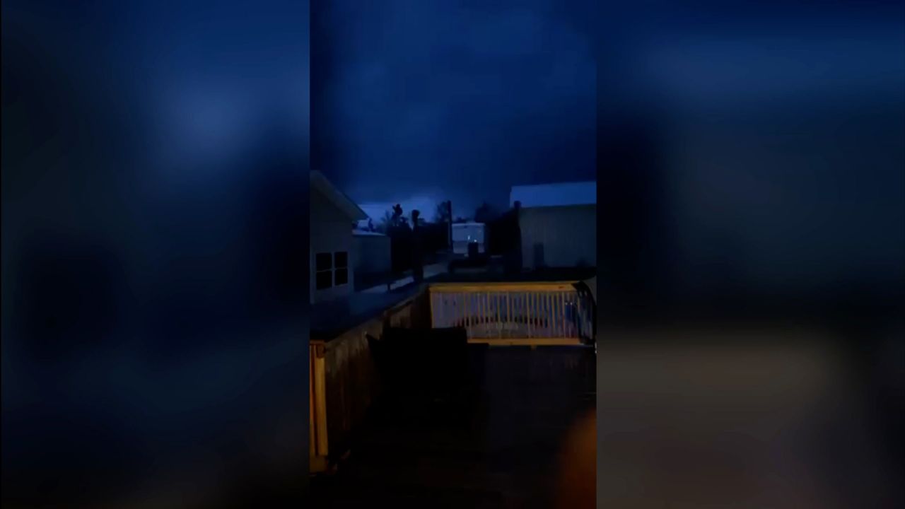 A funnel cloud is seen in Florida's Washington County on Thursday morning.