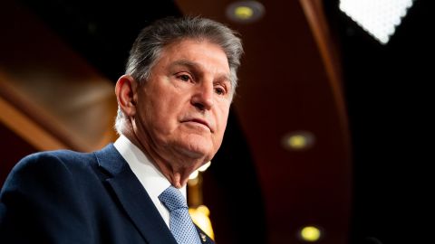 Sen. Joe Manchin, a West Virginia Democrat, speaks during the Ban Russian Energy Imports Act news conference in the Capitol in early March.