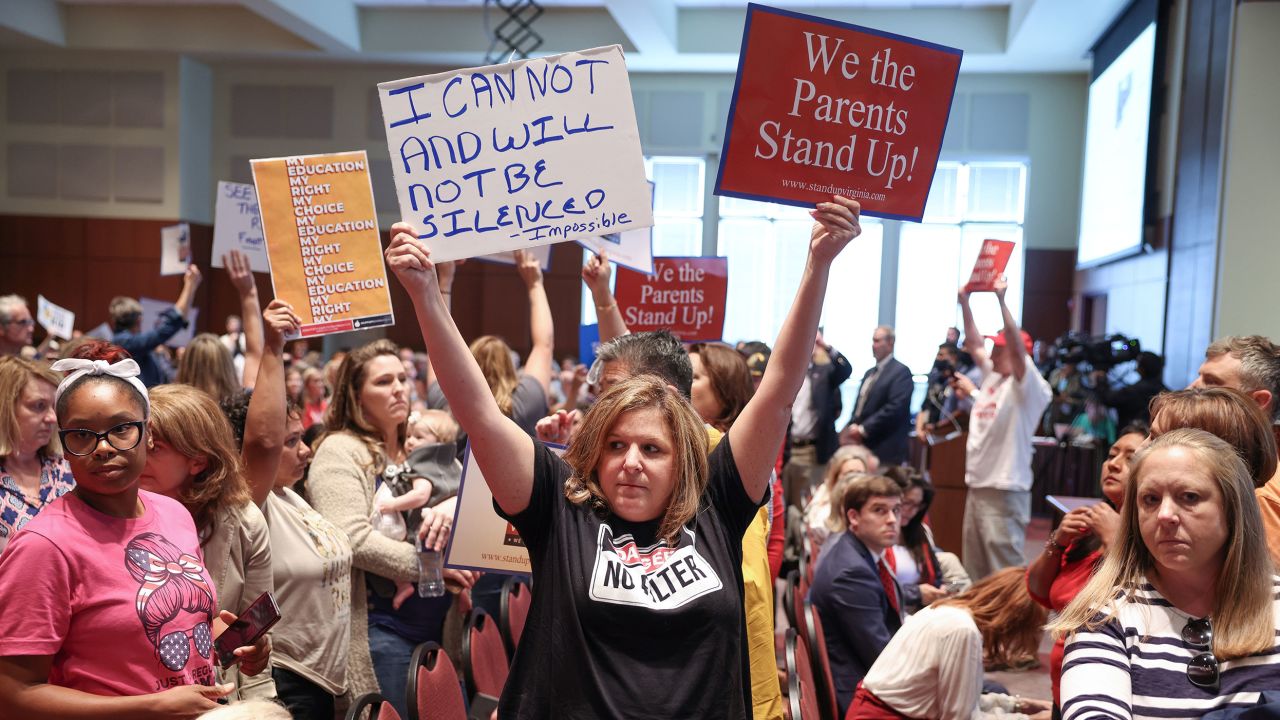 Debate over critical race theory and transgender policy resulted last year in a heated Loudoun County School Board meeting in Ashburn, Virginia.