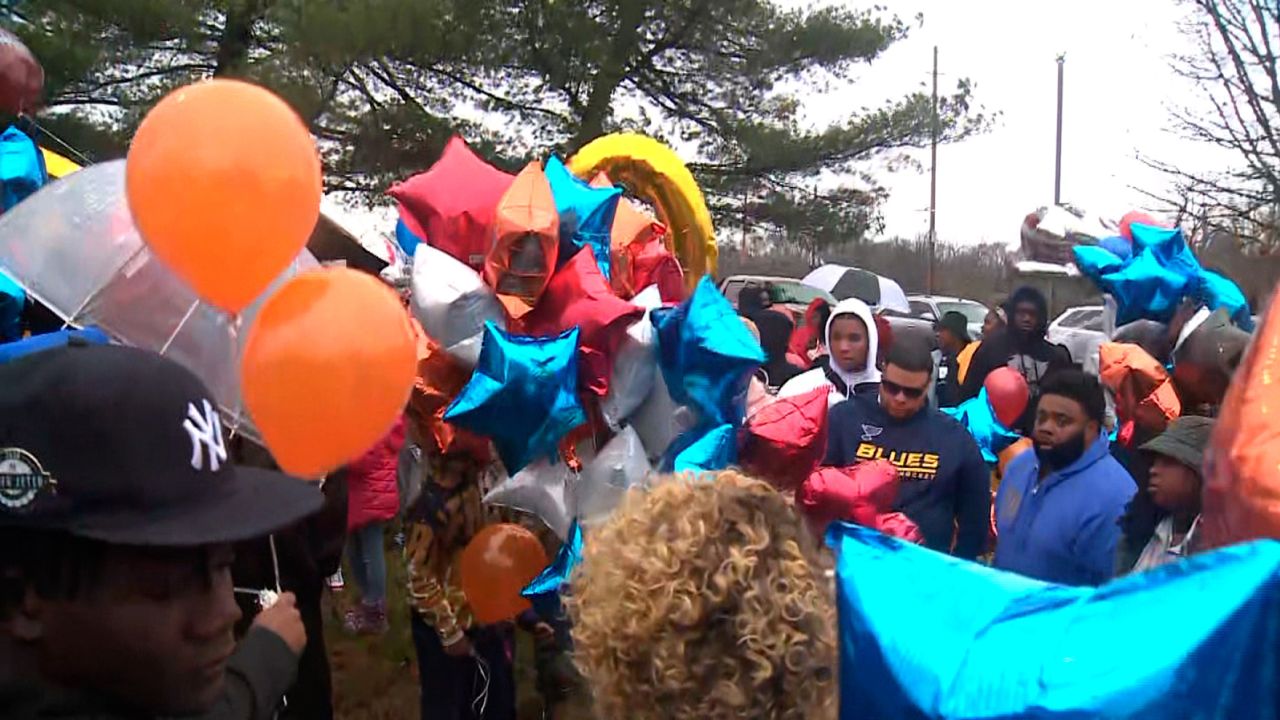 Family and friends that attended the vigil released balloons into the air to honor Tyre.