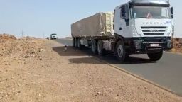 Ai trucks from the World Food Program (WFP) enter Tigray for the first time in months