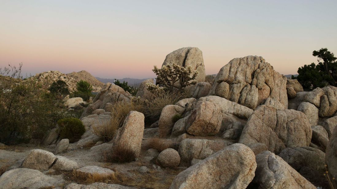 <strong>Rocky road: </strong>Bryce and Kelly keep their Airstream in Yucca Valley, California. 