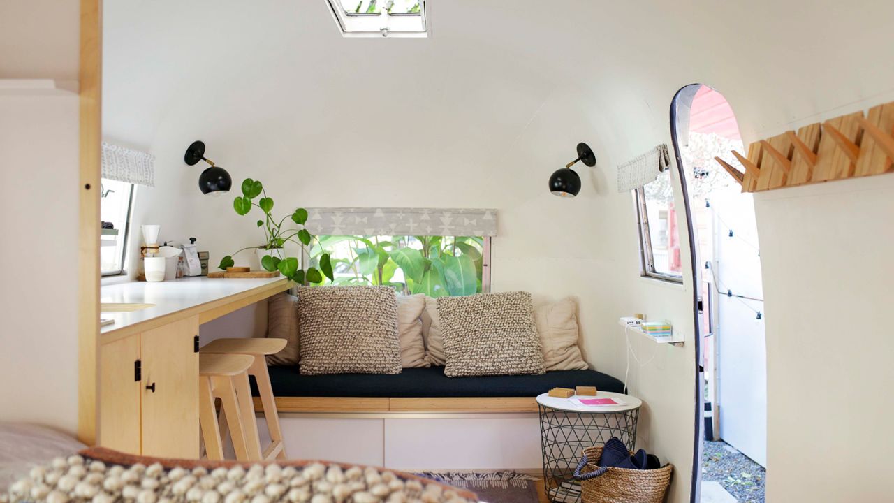<strong>Home from home: </strong>Cynthia and Shane turned their 1958 Airstream into a space for their travels.