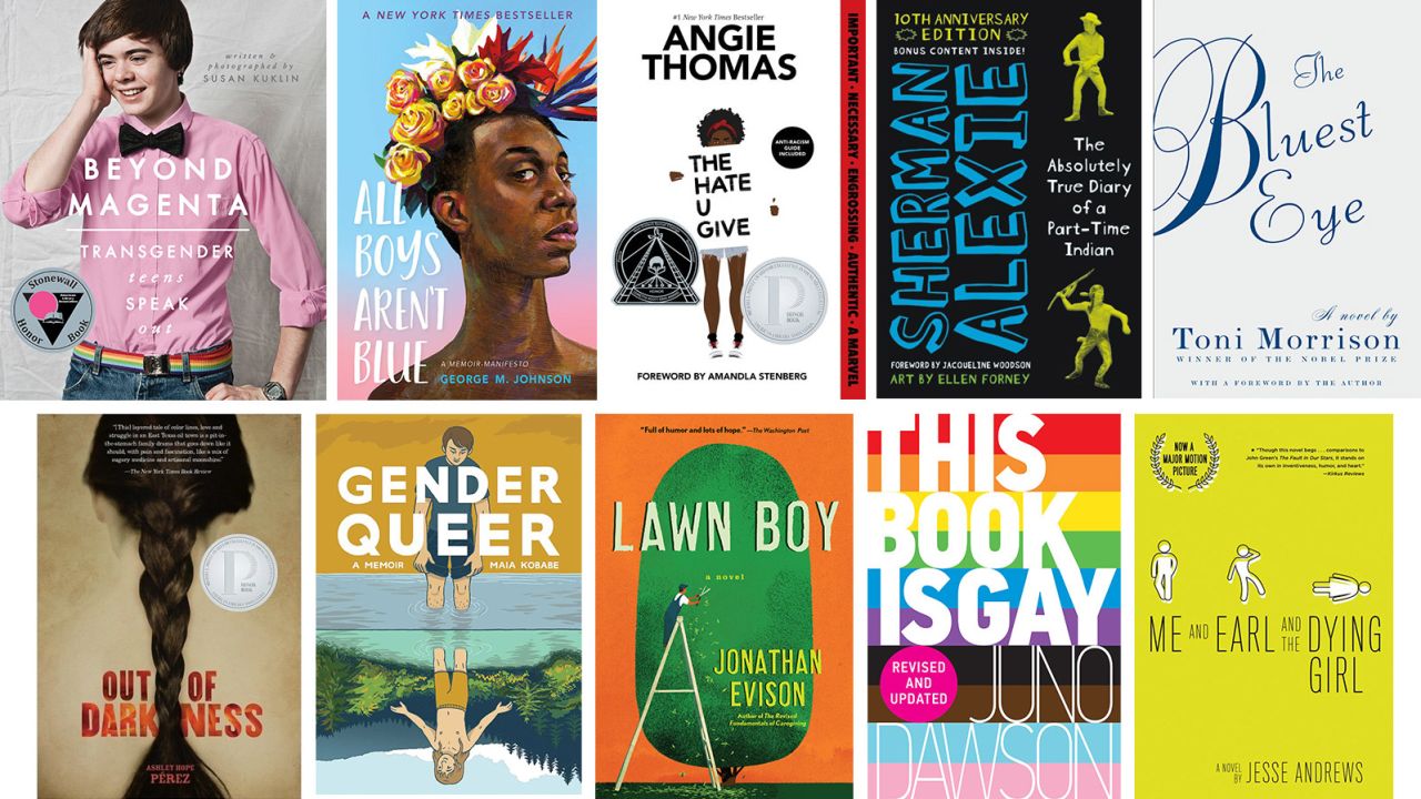 A look at the American Library Association's most-challenged books of 2021. Many of the books contain racial justice or LGBTQ themes. 
