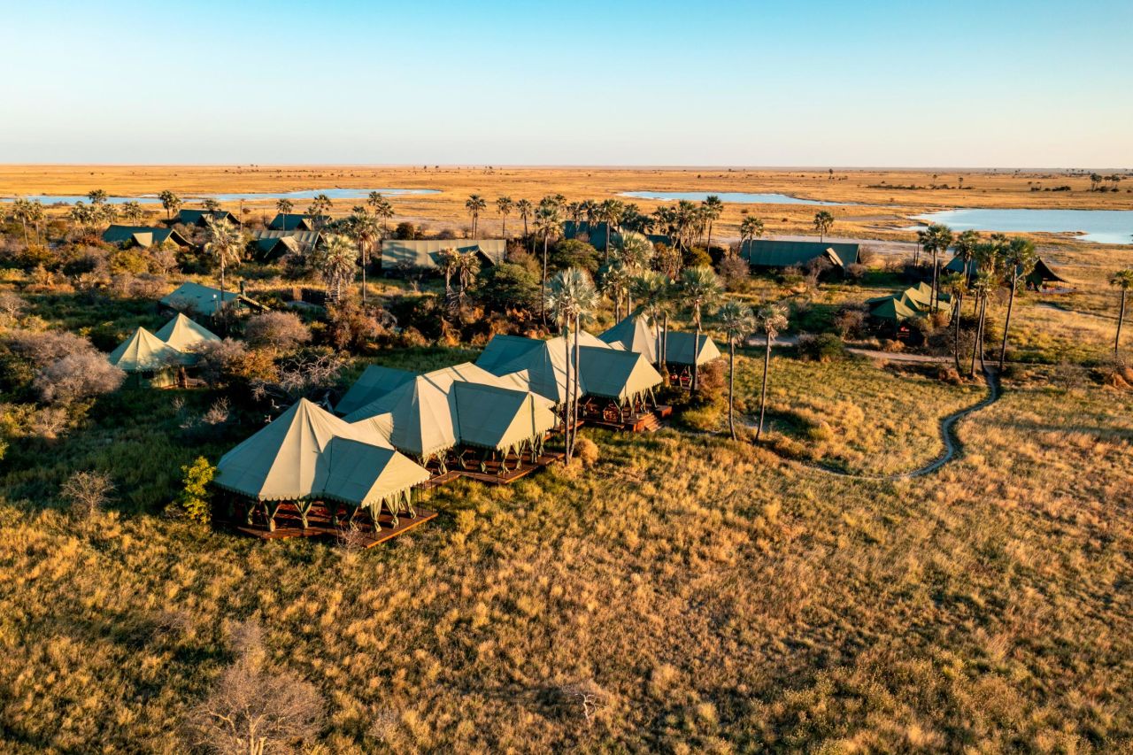<strong>Jack's Camp, Botswana:</strong> This luxury safari camp is tucked away inside a million-acre private wildlife reserve in the Kalahari Desert.