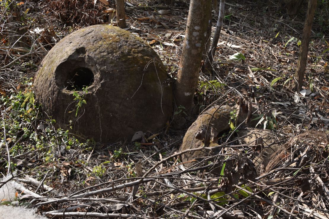 The jars, discovered in Assam, India, are up to 3 meters tall. 