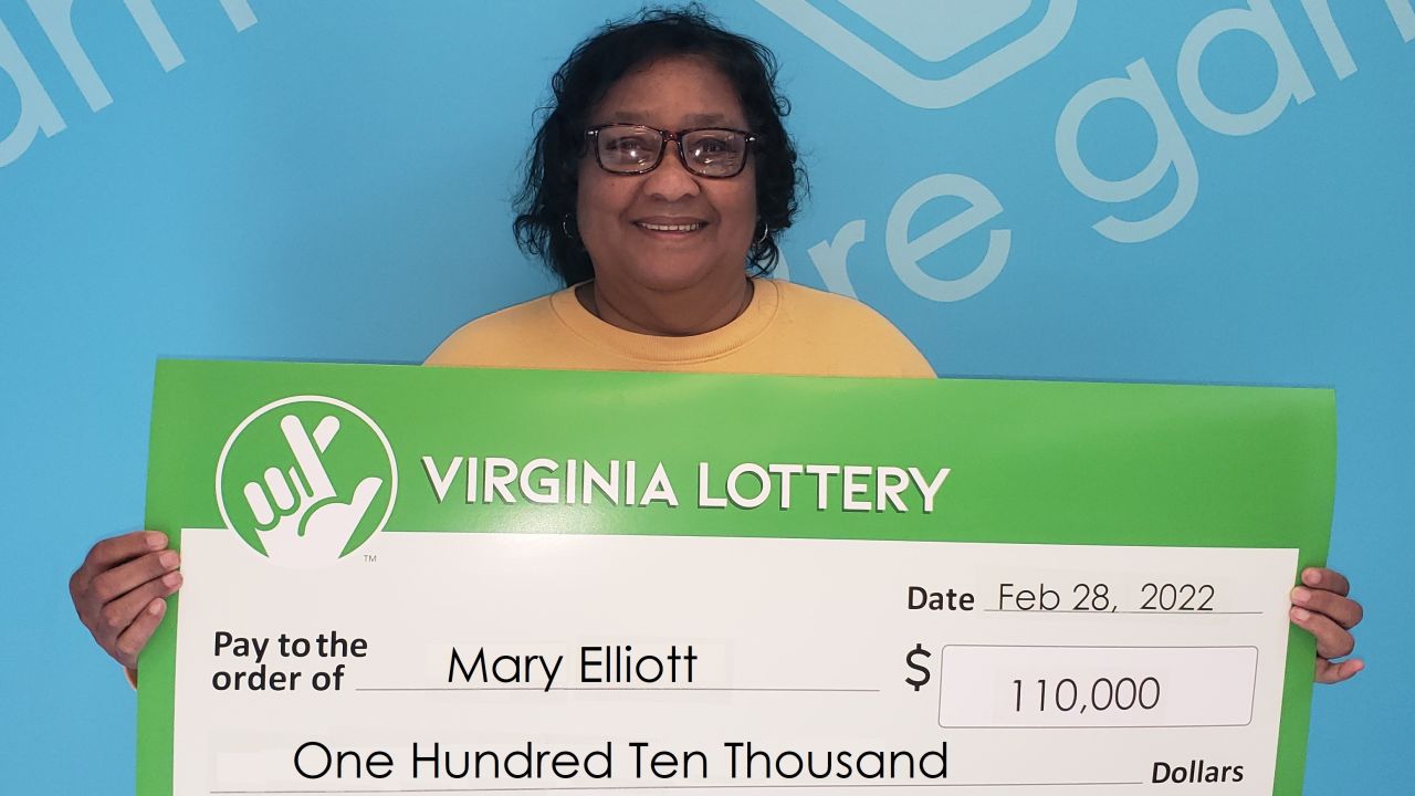 Mary Elliot of Buckingham County, Virginia, won $110,000 in the state lottery.
